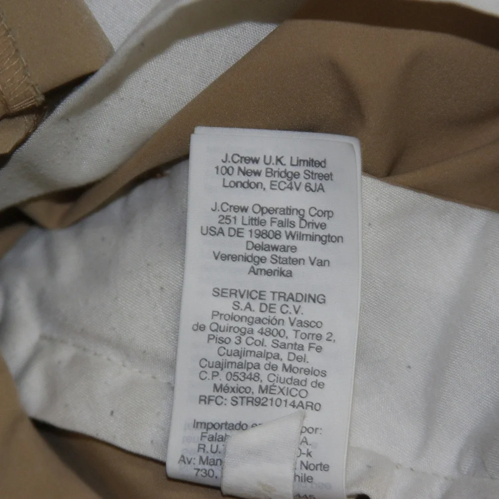 J‎ Crew Flex Slim Chino Pants Mens W31 L32 Tan Khaki Stretch Casual Workwear